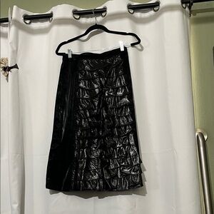 Elegant Black Ruffled Skirt